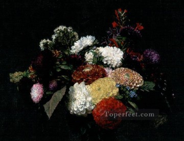 Dalias 1873 pintor de flores Henri Fantin Latour Pinturas al óleo